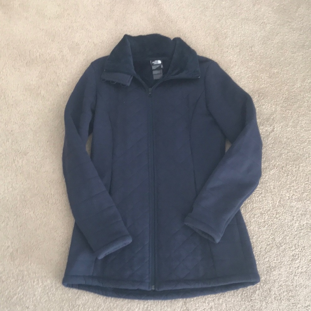 THE NORTH FACE Navy quilted zip hoodie-M